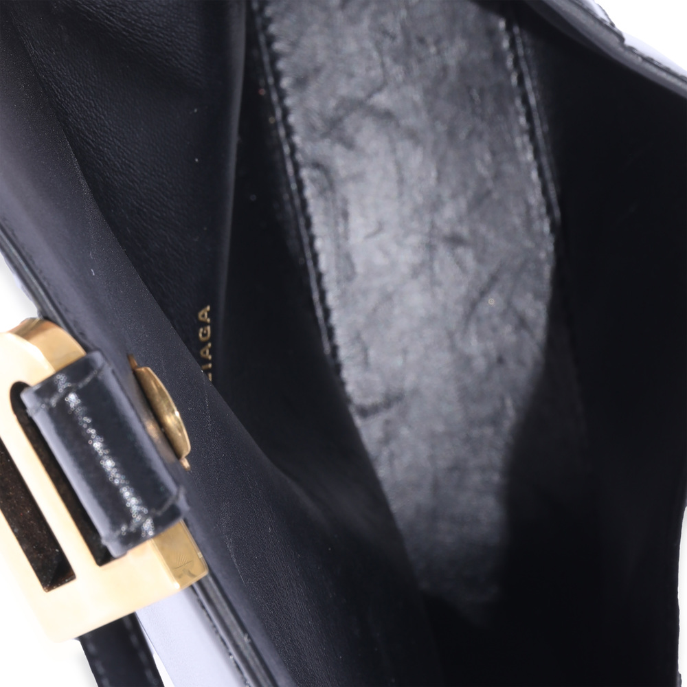 Balenciaga Black Smooth Leather Hourglass XS Belt Bag - Picture 2 of 7
